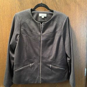 Calvin Klein knit blazer, charcoal grey size 14W